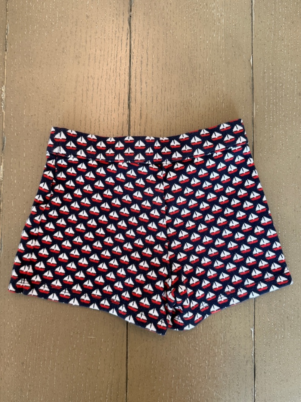 Janie and Jack Toddler Girls’ Pull-On Navy Sailboat Jacquard Shorts • Size 3Y - Picture 11 of 14